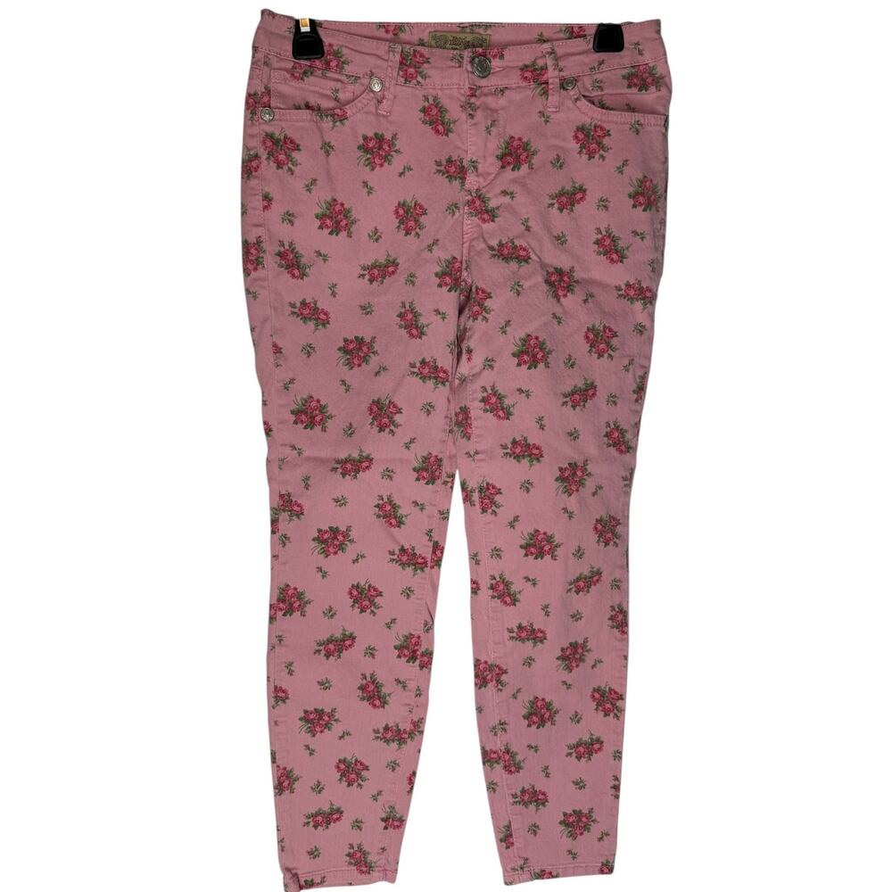 Nine West Vintage America Floral Skinny Jeans Pink Women’s 2/26